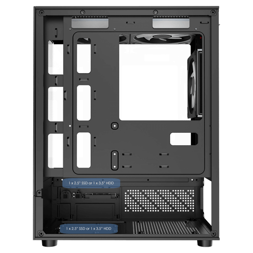 CiT Celcius EBK Micro Tower Gaming Case - Black 